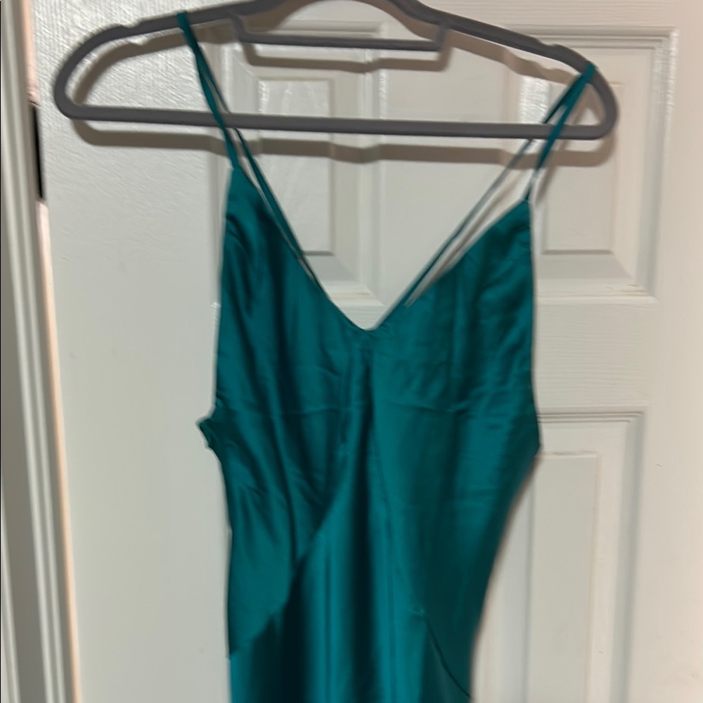 Teal Spaghetti Strap Dress